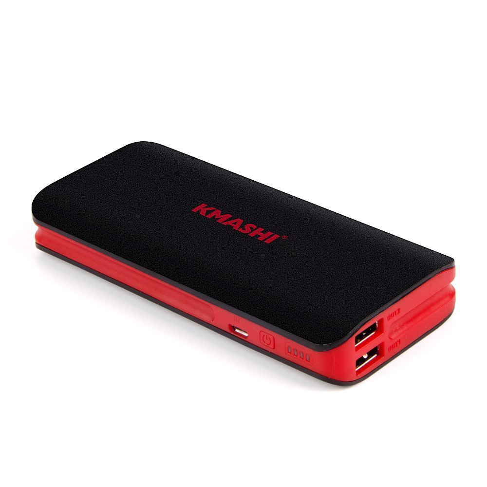Review of KMASHI 10000mAh Portable Power Bank with Dual USB Ports 3.1A Output and 2A Input - Black