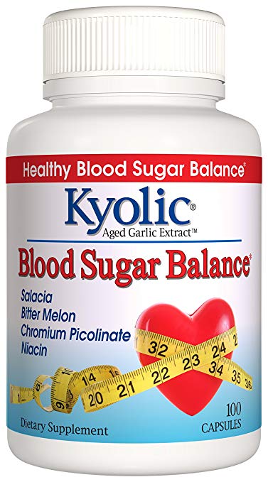 Kyolic Formula 112 Aged Garlic Extract Blood Sugar Balance (100-Capsules)