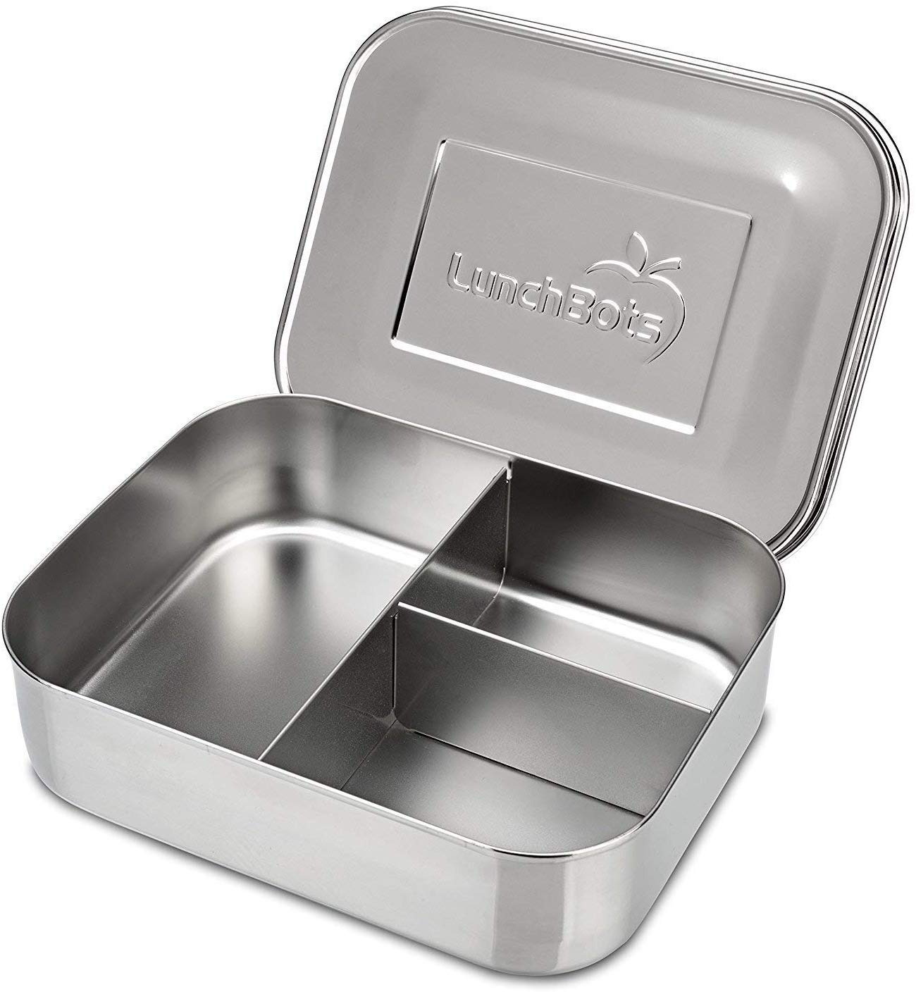 LunchBots Medium Trio II Divided Stainless Steel Food Container