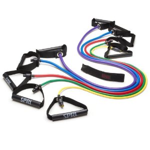 SPRI Xertube Resistance Band Exercise Cords with Door Attachment