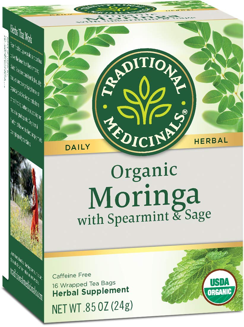Review of Traditional Medicinals Organic Moringa with Spearmint & Sage Herbal Tea, 16 Tea Bags (pack of 6)